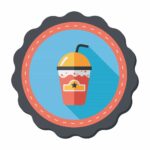 frappucino flat icon with long shadow,eps10